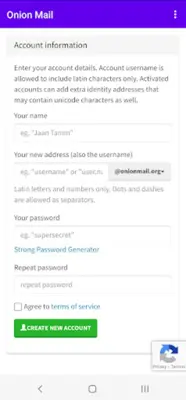 Onion Mail android App screenshot 0